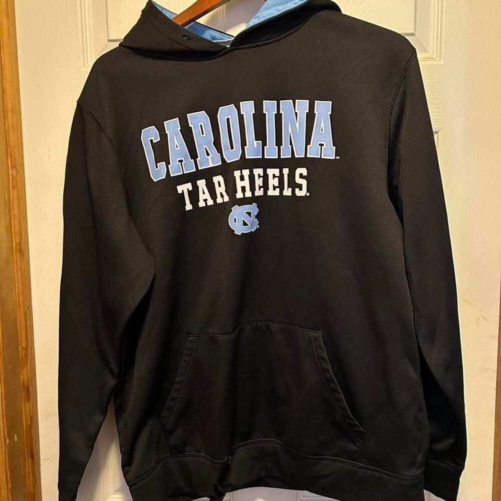 Unbranded Men's Black and Navy Hoodie